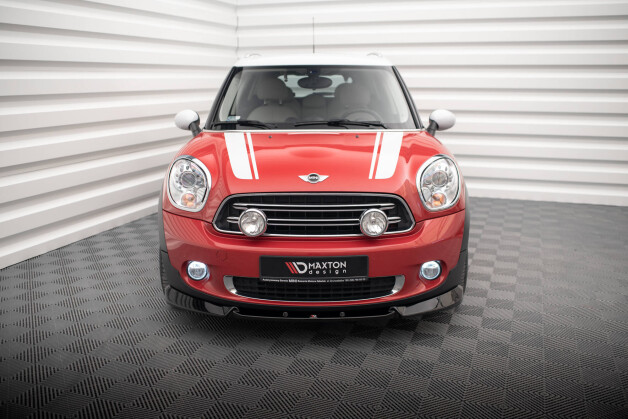 Cup Spoilerlippe Front Ansatz passend für Mini Cooper Countryman R60 Facelift schwarz Hochglanz