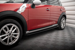 Seitenschweller Ansatz Cup Leisten für Mini Cooper Countryman R60 Facelift schwarz Hochglanz