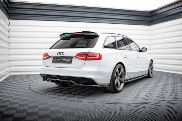 Heck Spoiler Aufsatz Abrisskante passend für Audi A4 Competition Avant B8 Facelift schwarz Hochglanz