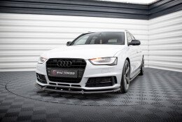 Cup Spoilerlippe Front Ansatz V.1 passend für Audi A4 Competition B8 Facelift schwarz Hochglanz