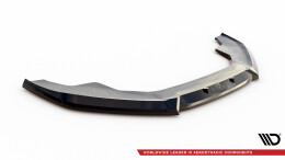 Cup Spoilerlippe Front Ansatz V.1 passend für Audi A4 Competition B8 Facelift schwarz Hochglanz