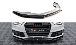 Cup Spoilerlippe Front Ansatz V.2 passend für Audi A4 Competition B8 Facelift schwarz Hochglanz