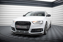 Cup Spoilerlippe Front Ansatz V.2 passend für Audi A4 Competition B8 Facelift schwarz Hochglanz