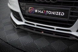 Cup Spoilerlippe Front Ansatz V.2 passend für Audi A4 Competition B8 Facelift schwarz Hochglanz