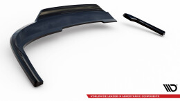 Mittlerer Cup Diffusor Heck Ansatz DTM Look passend für Audi A4 Competition B8 Facelift schwarz Hochglanz