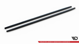 Seitenschweller Ansatz Cup Leisten für Audi A4 Competition B8 Facelift schwarz Hochglanz