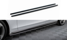 Seitenschweller Ansatz Cup Leisten V.3 passend für Audi A4 / A4 S-Line / S4 B8 schwarz Hochglanz