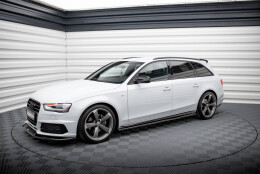 Seitenschweller Ansatz Cup Leisten V.3 passend für Audi A4 / A4 S-Line / S4 B8 schwarz Hochglanz