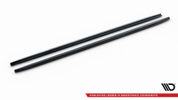 Seitenschweller Ansatz Cup Leisten V.3 passend für Audi A4 / A4 S-Line / S4 B8 schwarz Hochglanz