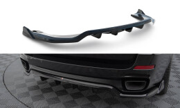 Mittlerer Cup Diffusor Heck Ansatz DTM Look passend für BMW X5 M-Paket F15 schwarz Hochglanz