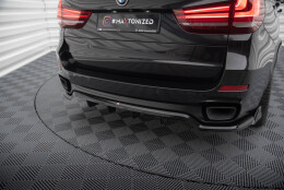 Mittlerer Cup Diffusor Heck Ansatz DTM Look passend für BMW X5 M-Paket F15 schwarz Hochglanz