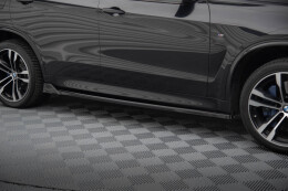 Seitenschweller Ansatz Cup Leisten V.2 für BMW X5 M-Paket F15 schwarz Hochglanz