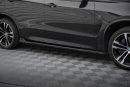 Seitenschweller Ansatz Cup Leisten V.2 passend für BMW X5 M-Paket F15 schwarz Hochglanz