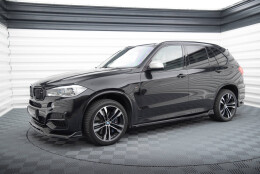 Seitenschweller Ansatz Cup Leisten V.2 passend für BMW X5 M-Paket F15 schwarz Hochglanz