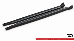 Seitenschweller Ansatz Cup Leisten V.2 passend für BMW X5 M-Paket F15 schwarz Hochglanz