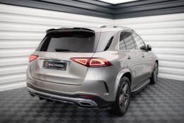 Mittlerer Cup Diffusor Heck Ansatz DTM Look passend für Mercedes-Benz GLE SUV AMG-Line W167 / W167 Facelift schwarz Hochglanz