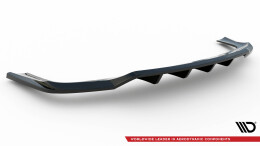 Mittlerer Cup Diffusor Heck Ansatz DTM Look passend für Mercedes-Benz GLE SUV AMG-Line W167 / W167 Facelift schwarz Hochglanz
