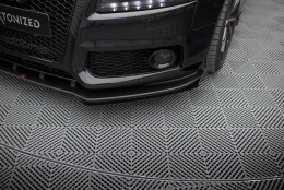 Front Stoßstange Flaps passend für Audi S5 / A5 S-Line 8T schwarz Hochglanz