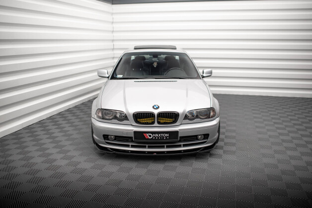 Cup Spoilerlippe Front Ansatz V.1 passend für BMW 3er Coupe E46 schwarz Hochglanz