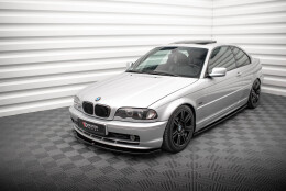 Cup Spoilerlippe Front Ansatz V.2 passend für BMW 3er Coupe E46 schwarz Hochglanz