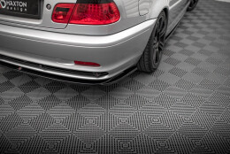 Heck Ansatz Flaps Diffusor passend für BMW 3er Coupe E46 schwarz Hochglanz