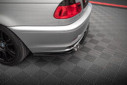 Heck Ansatz Flaps Diffusor passend für BMW 3er Coupe E46 schwarz Hochglanz
