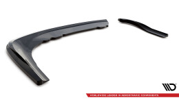 Heck Ansatz Flaps Diffusor passend für BMW 3er Coupe E46 schwarz Hochglanz