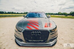 Racing Cup Spoilerlippe Front Ansatz für AUDI A6 C7 S-LINE (2 SPLITTER = 1 SATZ)