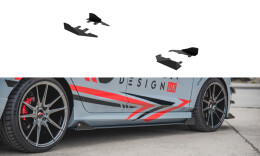 Side Front Stoßstangen Racing Flaps passend für Ford Fiesta Mk8 ST / ST-Line schwarz Hochglanz