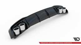 Heck Ansatz Diffusor + Endrohr Attrappe für Audi A7 C8 S-Line