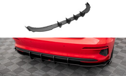 Robuste Racing Heck Ansatz Diffusor +Flaps für Audi A3 Sportback 8Y schwarz Hochglanz