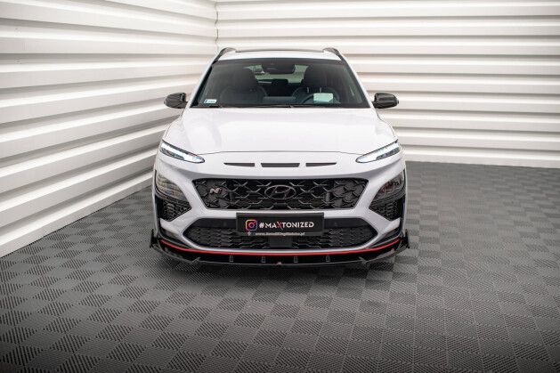 Cup Spoilerlippe Front Ansatz V.2 + Flaps für Hyundai Kona N Mk1