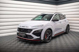 Cup Spoilerlippe Front Ansatz V.2 + Flaps für Hyundai Kona N Mk1