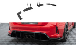 Street Pro Heck Ansatz Flaps Diffusor +Flaps für Honda Civic Type-R Mk 11 schwarz Hochglanz