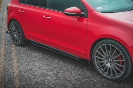 Seitenschweller Flaps für VW Golf GTI Mk6 schwarz Hochglanz