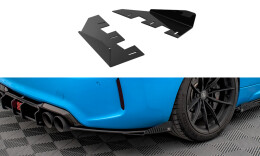 Hintere Seiten Flaps für BMW M2 F87 schwarz Hochglanz