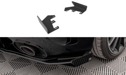 Hintere Seiten Flaps für Mercedes A35 AMG Hatchback Aero Pack W177 schwarz Hochglanz