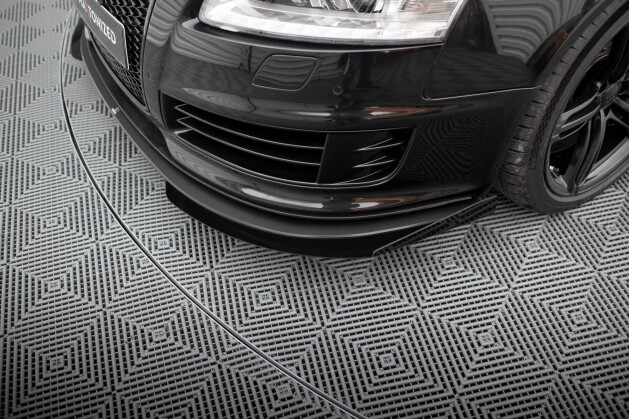 Front Flaps für Audi RS6 Avant C6 schwarz Hochglanz