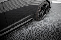 Seitenschweller Flaps für Audi RS6 Avant C6 schwarz Hochglanz