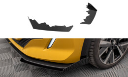 Front Flaps für Peugeot 208 GT Mk2 schwarz Hochglanz