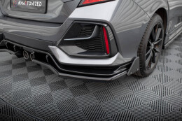 Mittlerer Cup Diffusor Heck Ansatz DTM Look + Flaps für Honda Civic Sport Mk 10 Facelift