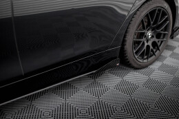 Seitenschweller Flaps für BMW 4er Gran Coupe F36 schwarz Hochglanz