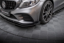 Front Flaps für Mercedes-AMG C43 Coupe C205 Facelift schwarz Hochglanz