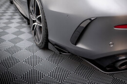 Hintere Seiten Flaps für Mercedes-AMG C43 Coupe C205 Facelift schwarz Hochglanz