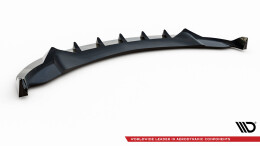 Cup Spoilerlippe Front Ansatz V.1 passend für Tesla Model Y schwarz Hochglanz