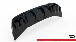 Heck Ansatz Diffusor + Endrohre schwarz passend für Cupra Formentor Mk1 FL schwarz Hochglanz