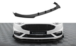 Street Pro Cup Spoilerlippe Front Ansatz passend für Ford Mondeo Sport Mk5 Facelift / Fusion Sport Mk2 Facelift rot+ Hochglanz Flaps