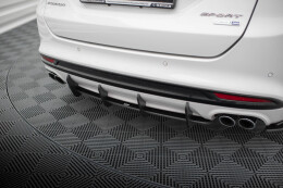 Street Pro Heckschürze Heck Ansatz Diffusor für Ford Mondeo Sport Mk5 Facelift / Fusion Sport Mk2 Facelift SCHWARZ