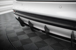 Street Pro Heckschürze Heck Ansatz Diffusor passend für Ford Mondeo Sport Mk5 Facelift / Fusion Sport Mk2 Facelift SCHWARZ