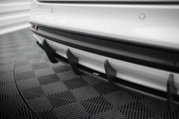 Street Pro Heckschürze Heck Ansatz Diffusor für Ford Mondeo Sport Mk5 Facelift / Fusion Sport Mk2 Facelift SCHWARZ-ROT
